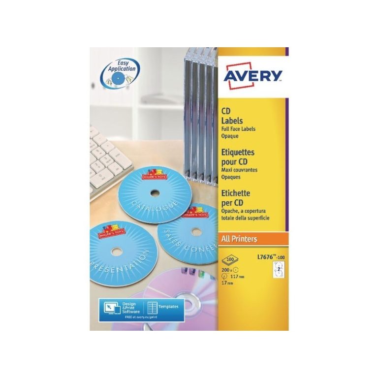 avery etiquetas cddvd laser 25 labels