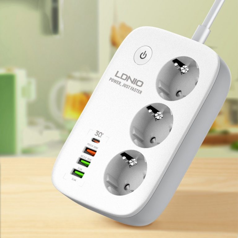 bloco tom ldnio 3way 2m 2500w 4usb wifi