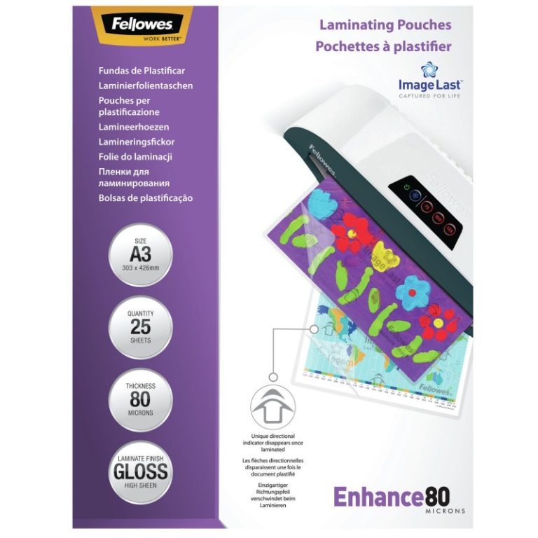 bolsas plastificfellowes 80mic a325