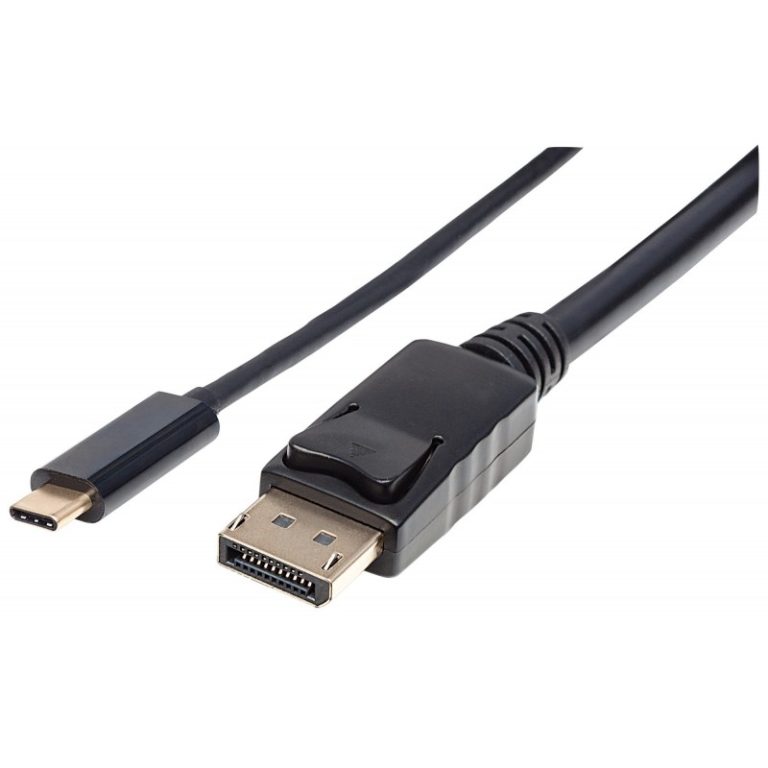 cabo usb c 2mt m para displayport m 4k manhattan