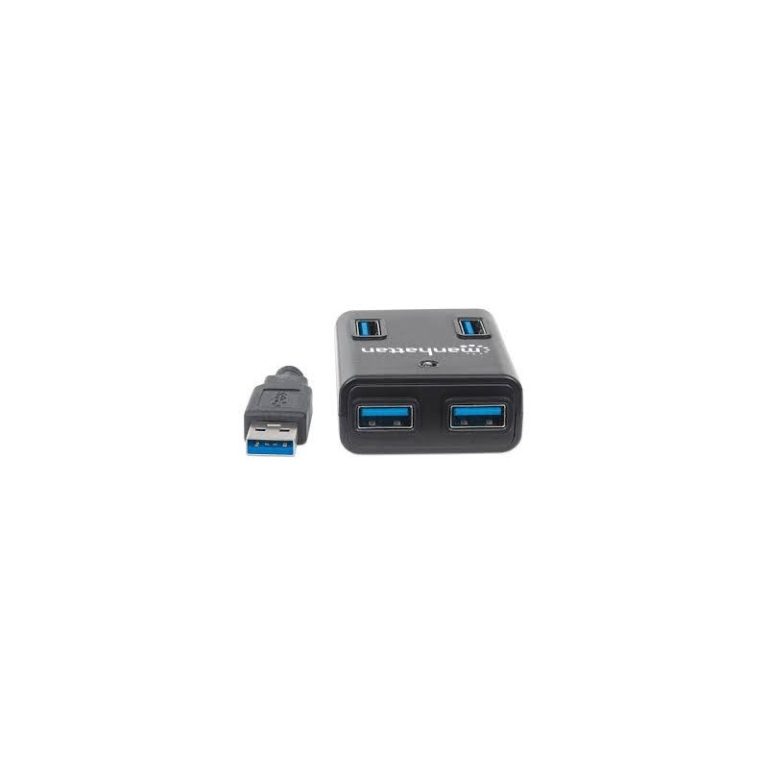 hub usb a 30 4xusb a mx5 gbps ac 5v3a manhattan