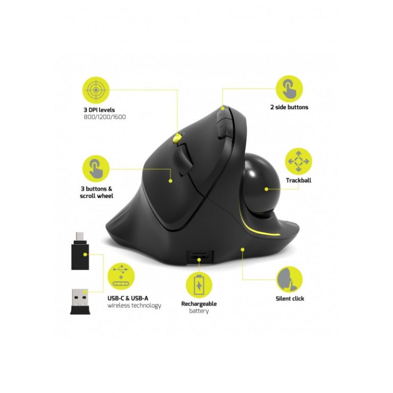 mouse port design ergonomic prof 24ghz track ball