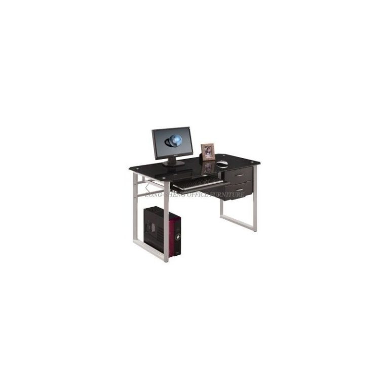 secretaria pc metalvidro preto 120x60x76