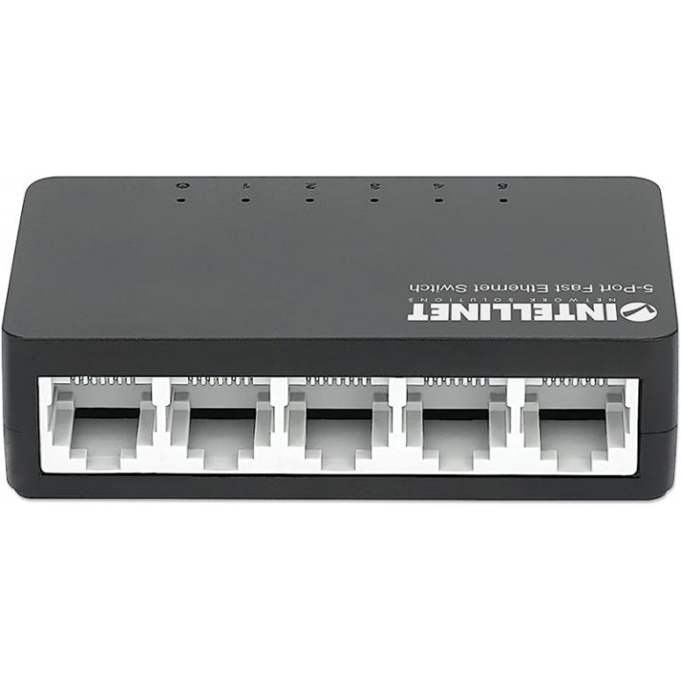 switch 5 intellinet 10100 sgesto plastico preto