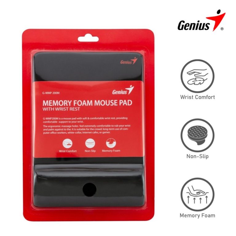tapete p mouse genius gaming c apoio gel preto