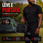 Powerbank UAPOW AP300 600W Carregamento Solar Haizen Store Angola